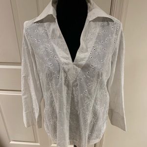 Finley white embroidered top